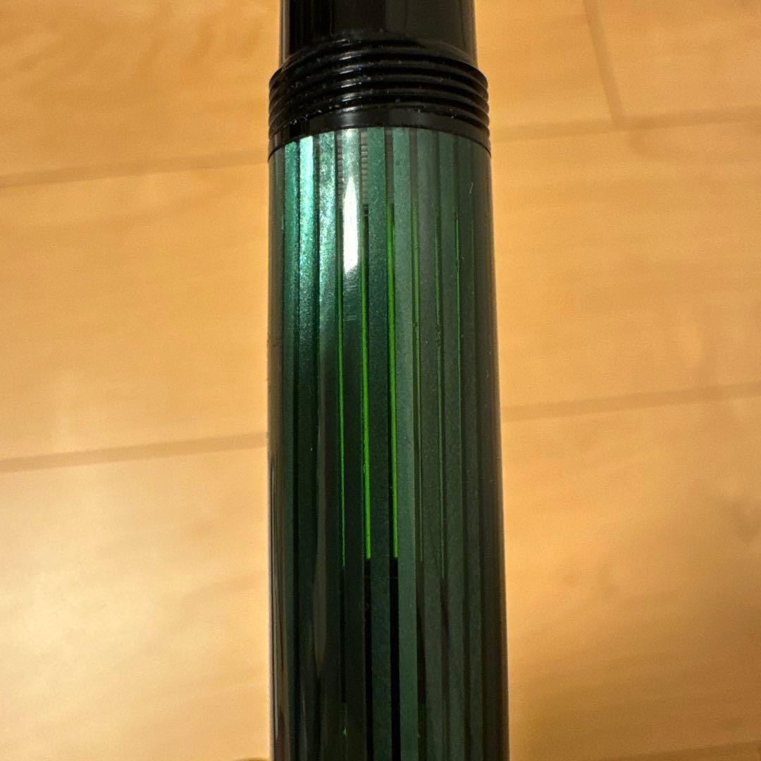Pelikan M800緑縞18C-750 EF(極細) ペリカン　スーベレーン
