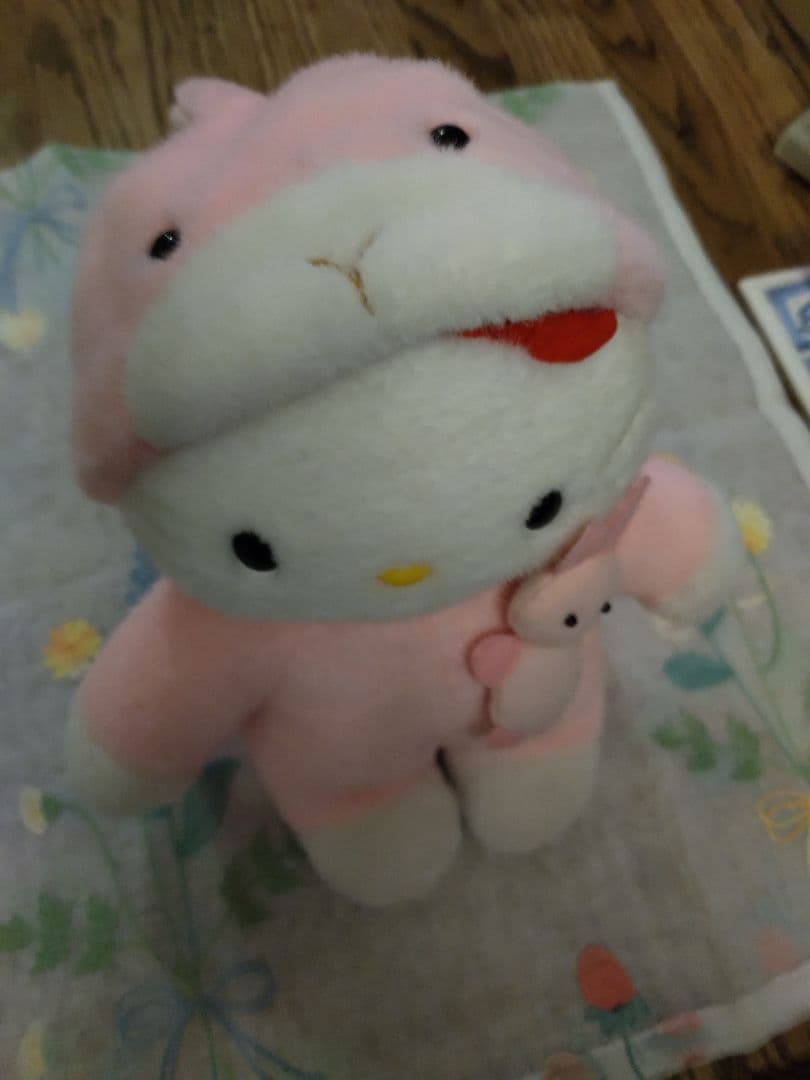 希少　ハローキティ うさぎ着ぐるみ レトロ サンリオ