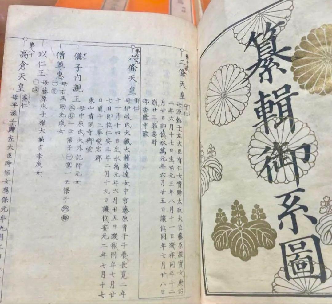 旧典類纂皇位継承篇 纂輯御系図 計8冊