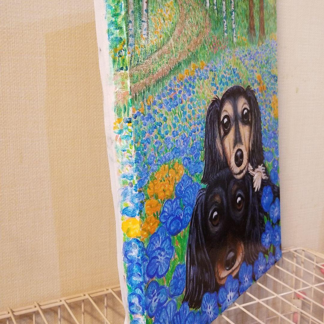 油絵 　専用　仲良しルークとコビー