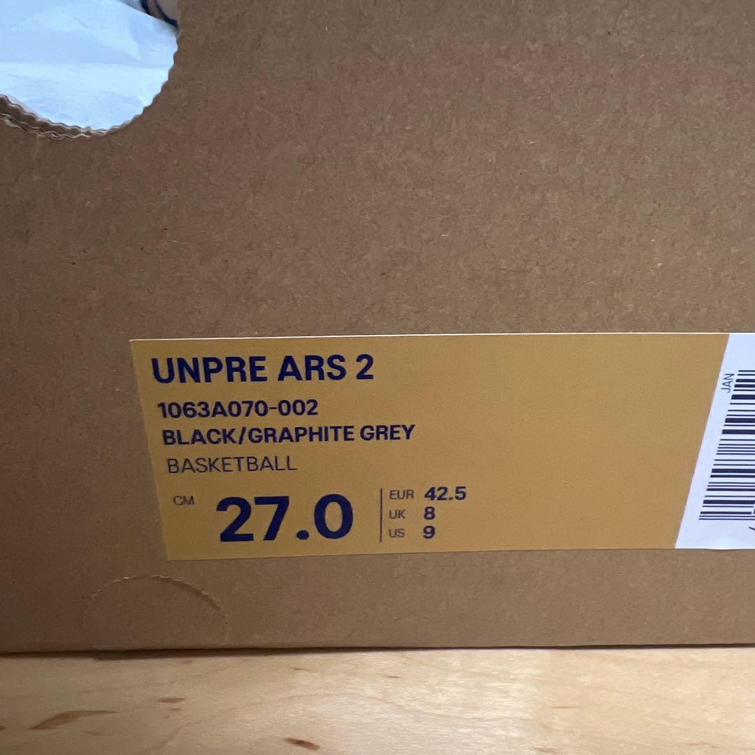UNPRE ARS 2 バスケットシューズ 27.0cm 黒
