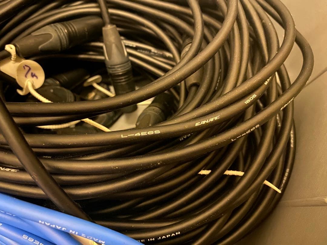 CANARE 4E6S 7m 2本 NEUTRIK XLR マイクケーブル ②