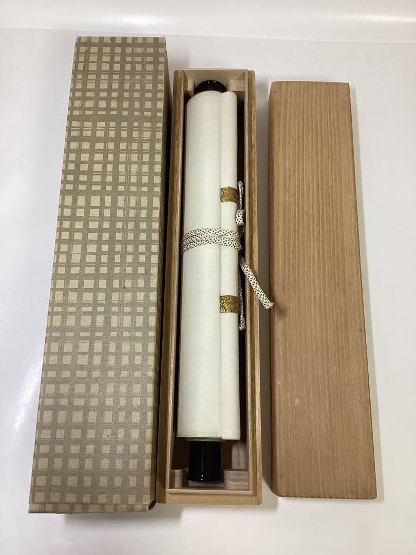 茶道具 古物品 軸一行「山静如太古」眞翠宗匠 皇風煎茶 森下眞翠 箱書きなし