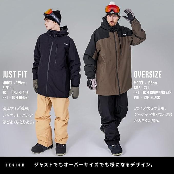 彡新品彡スノーボードウェア 上下セット BLACK ジャケット XL