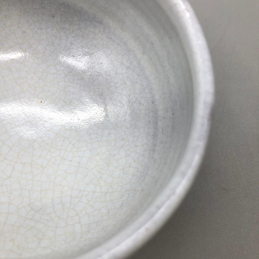 新品未使用木箱入り萩陶苑椿秀窯お茶碗12cm伝統工芸萩焼白萩骨董品茶道具