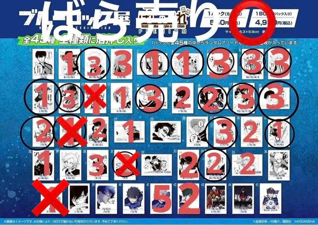 ブルーロック展　パシャこれ　まとめ売り