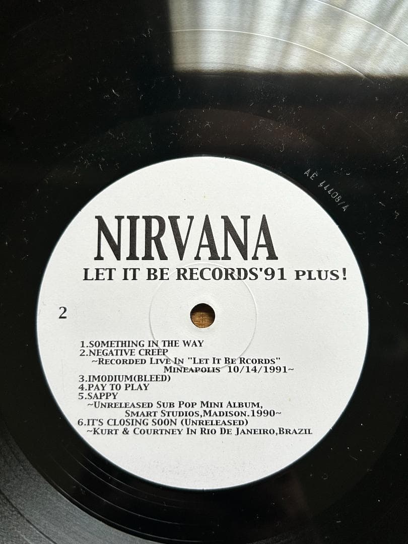 NIRVANA Let It Be Records '91 Plus レコード