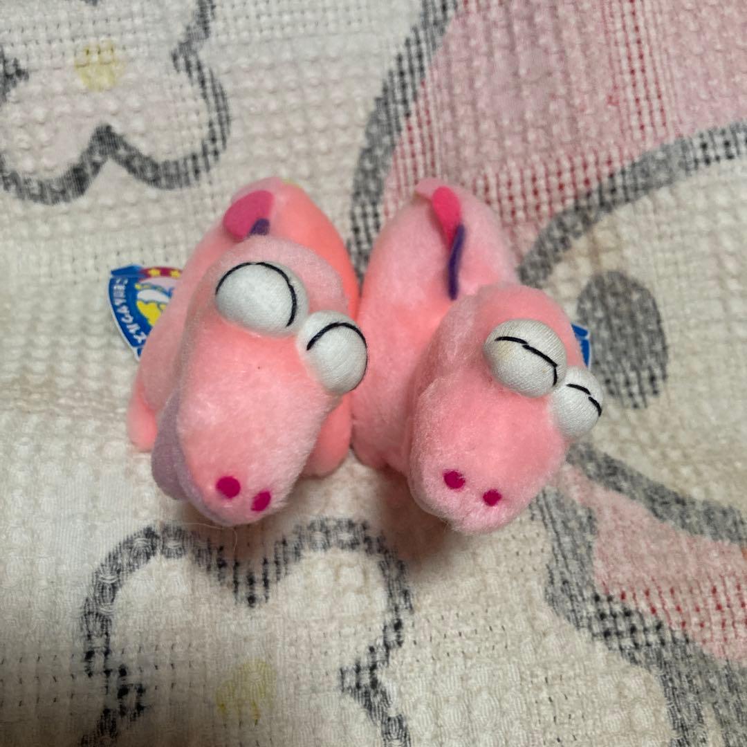 昭和レトロ　バンダイ　ごきげんザウルス　プチアムール　ぬいぐるみ　2こ　②