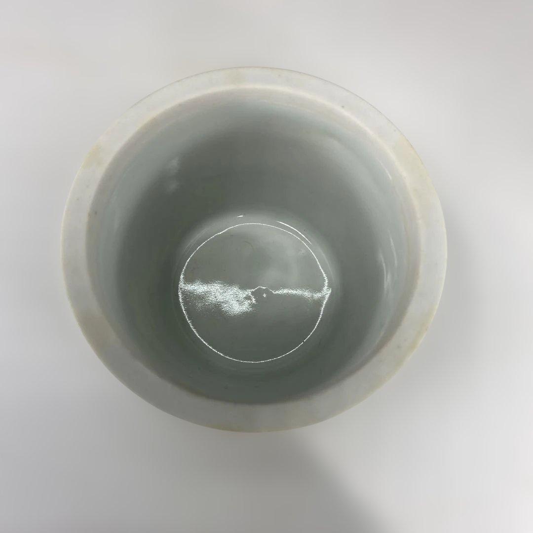 【茶道具】高野昭阿弥造　赤絵手桶茶器（共箱）