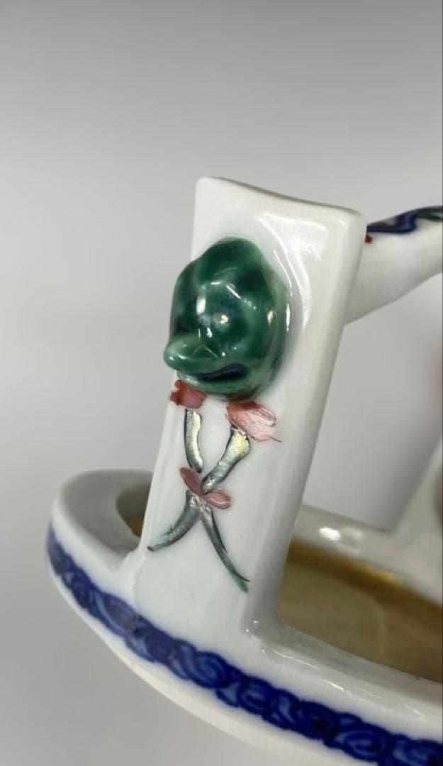 【茶道具】高野昭阿弥造　赤絵手桶茶器（共箱）