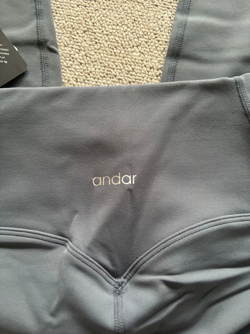 andarアンダール　Airywin 裏起毛レギンス　スチールグレー M