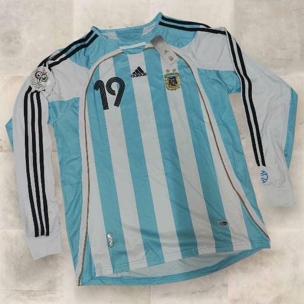 2006W杯 アルゼンチン代表 19# メッシ 長袖 ユニフォーム ホーム