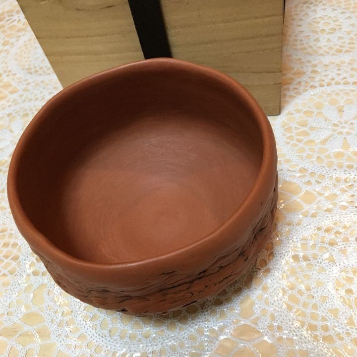 茶道具 茶碗 常滑焼 朱泥 尾州常滑市 頼鳳堂 Nｏ.221