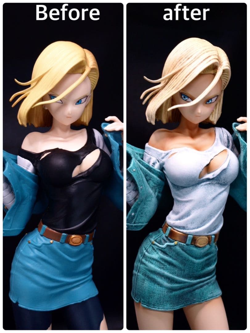 ドラゴンボール 人造人間18号 フィギュア リペイント グリッター&グラマラスB