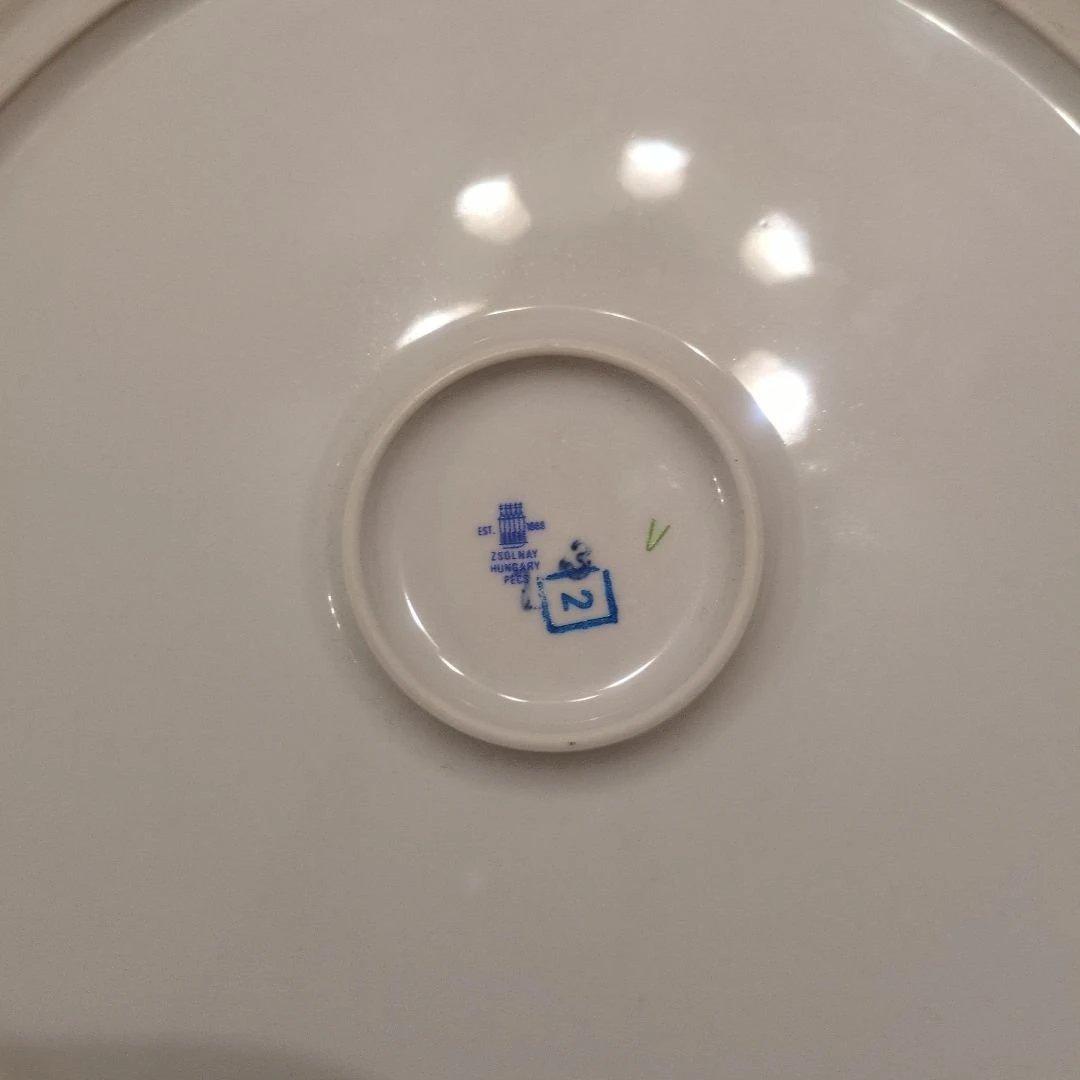 ハンガリー陶磁器　ジョルナイZsolnay　ポンパドールPompadour　大皿