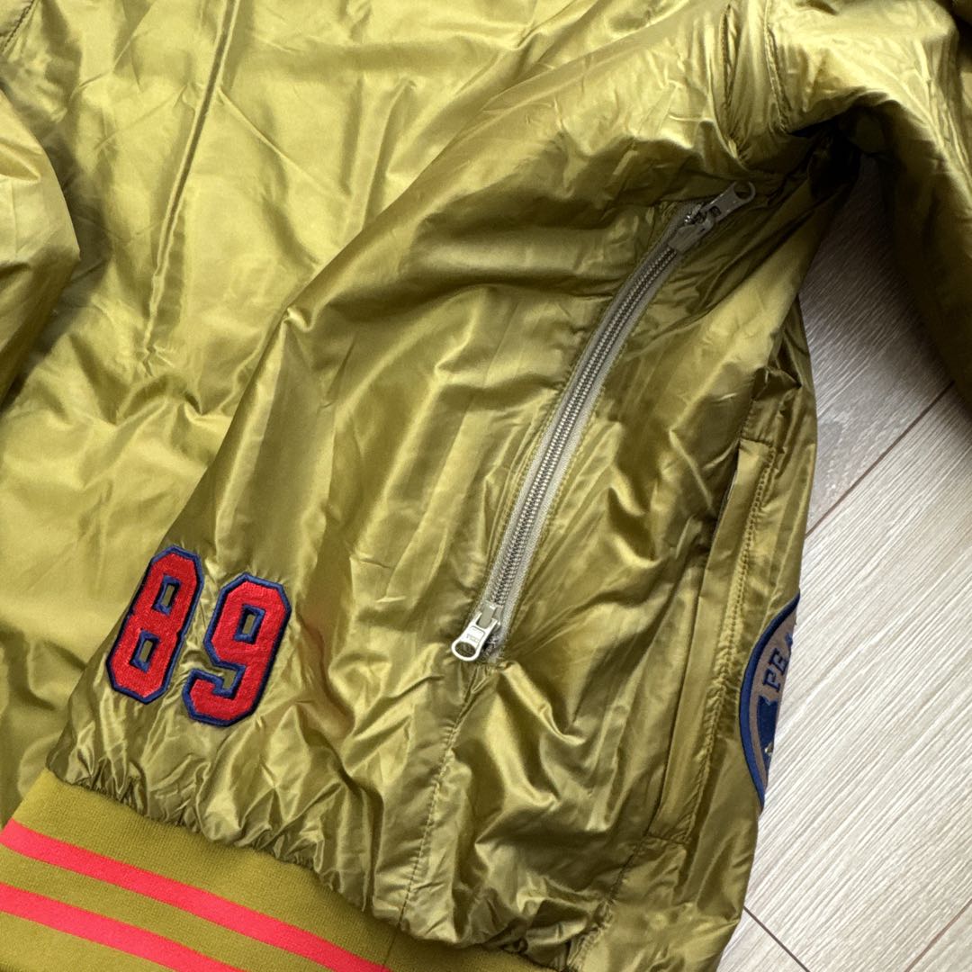 (美品) パーリーゲイツ 4wayリバーシブル 中綿ジャケット／袖取外可 秋冬物