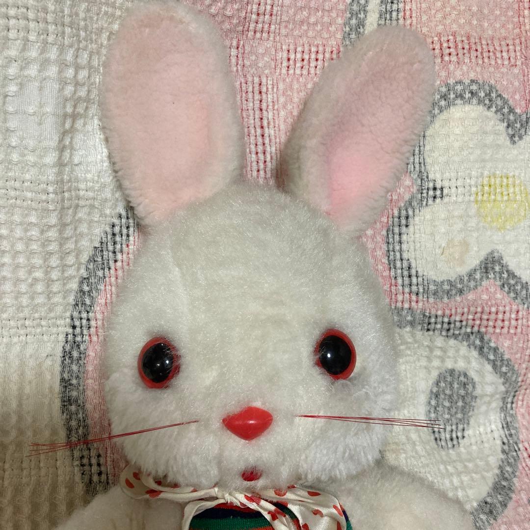昭和レトロ　ヴィンテージ オリエンタルトーイ　うさぎ　ぬいぐるみ　中古品