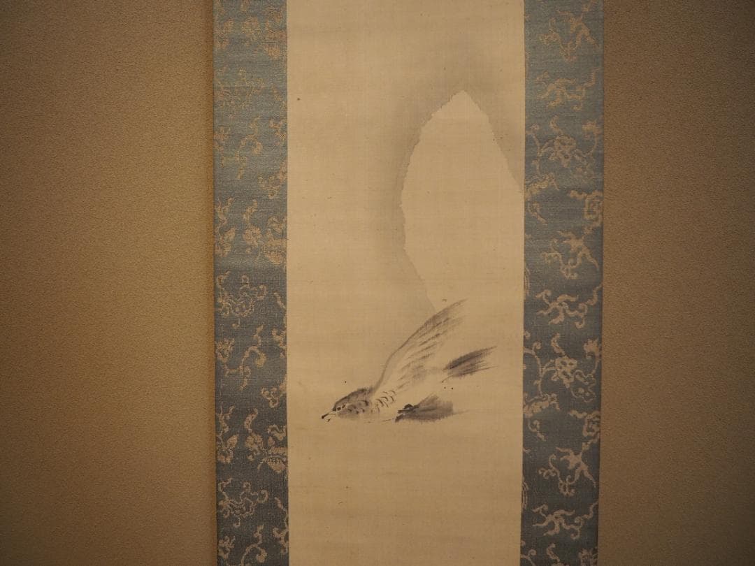 森寛斎自筆『月に杜鵑図』掛軸（極箱）