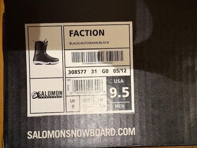 美品サロモン FACTION スノーボードブーツ