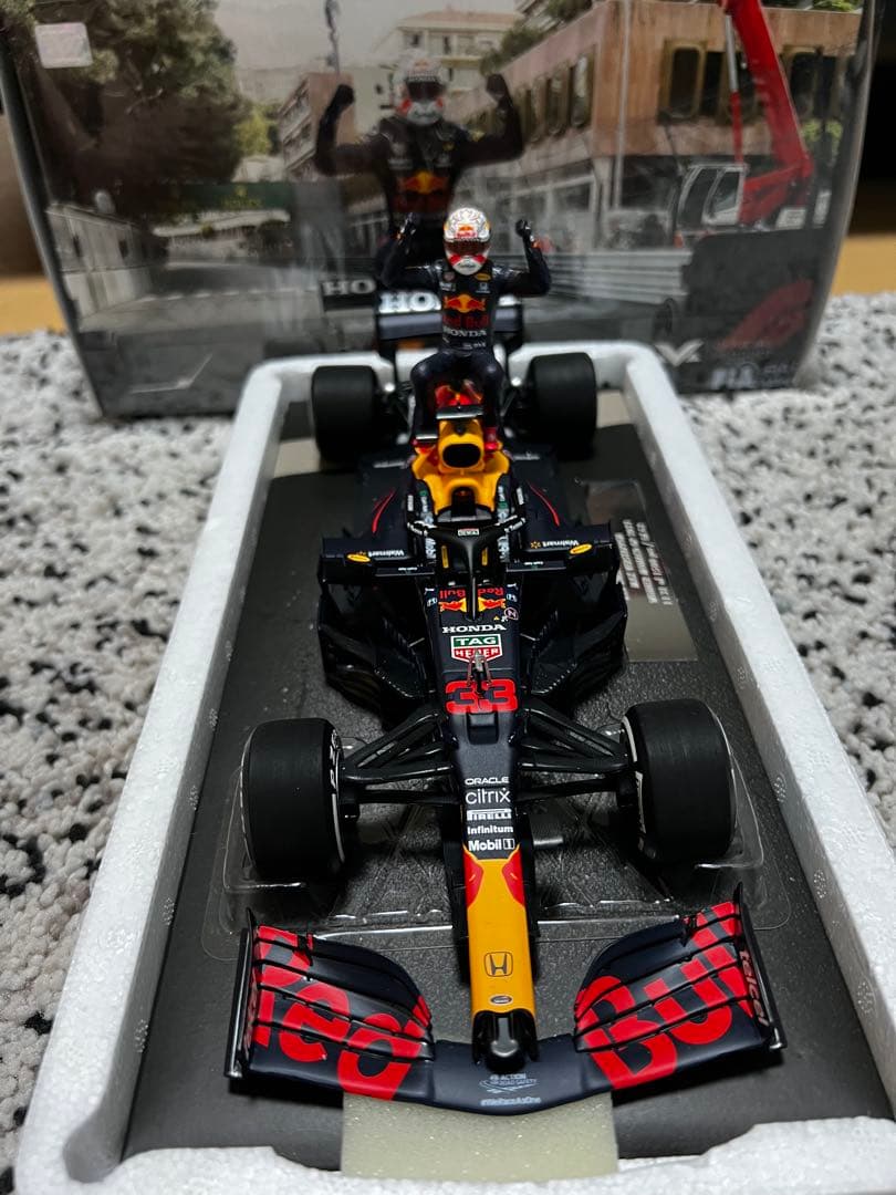 美品 MVショップ 1/18 マックス・フェルスタッペン 2021 モナコGP