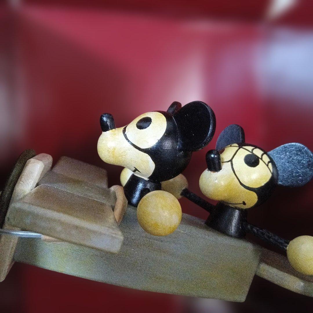 東京ディズニーシー　Vintage Mickey 木製レトロフィギュア