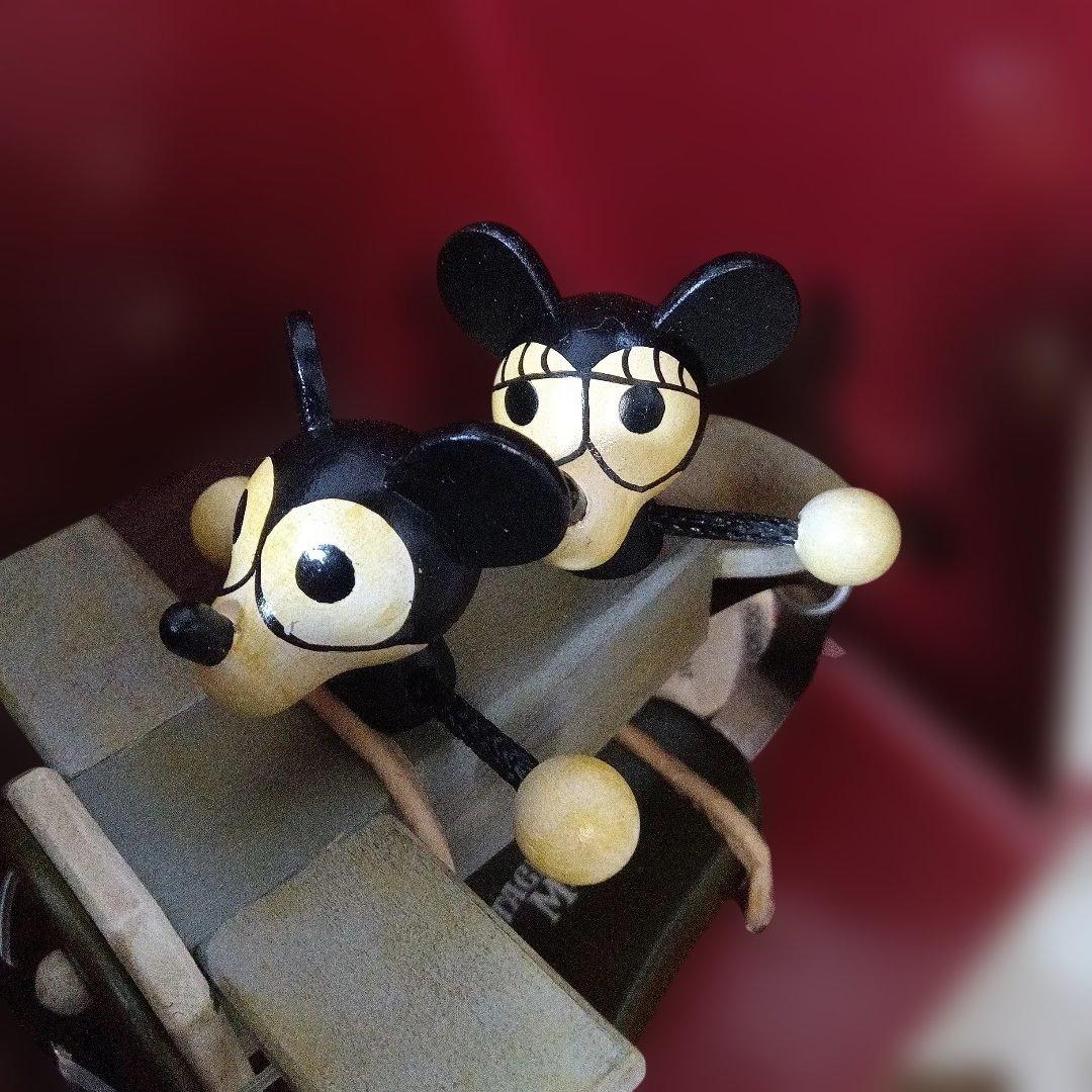 東京ディズニーシー　Vintage Mickey 木製レトロフィギュア