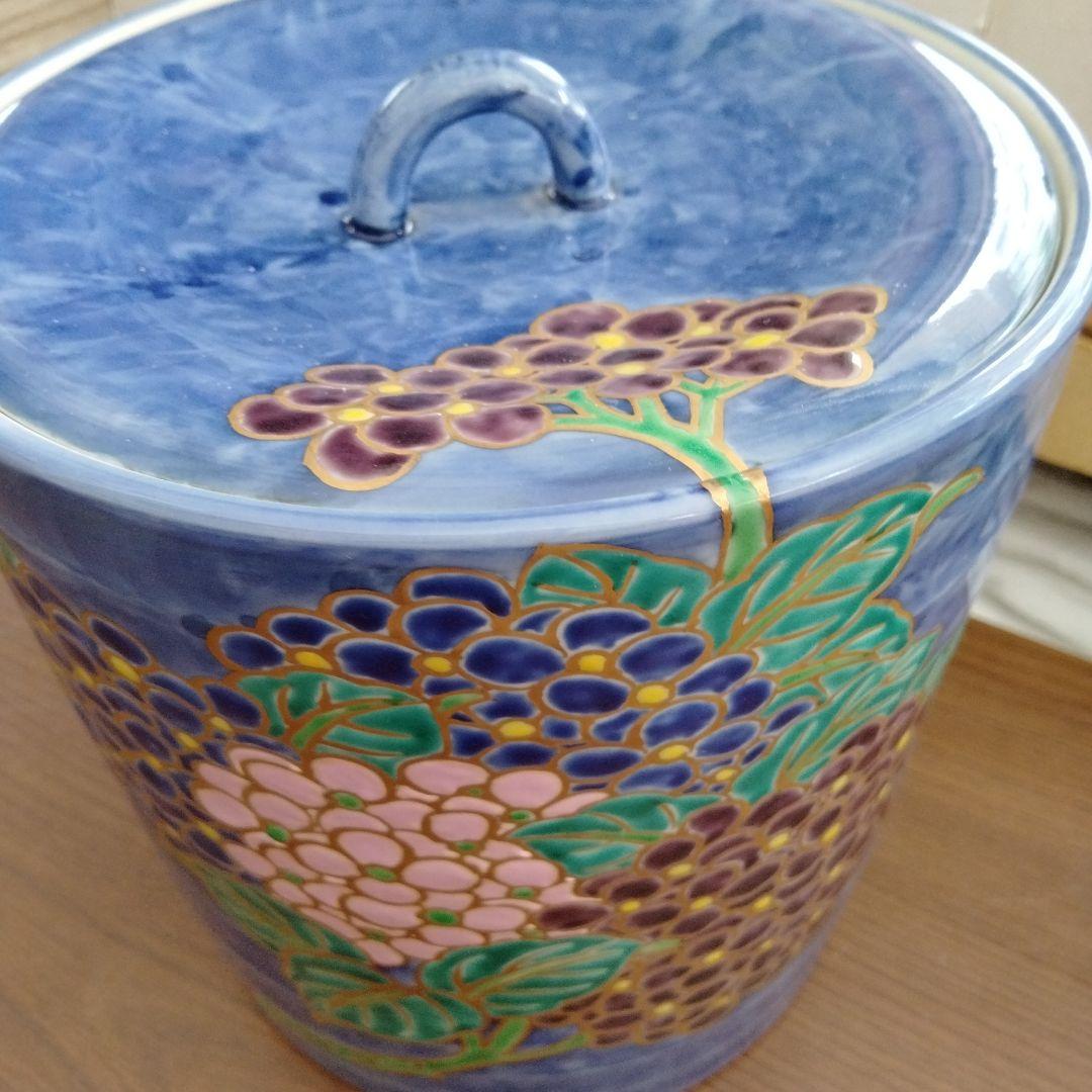水指（茶道）紫陽花