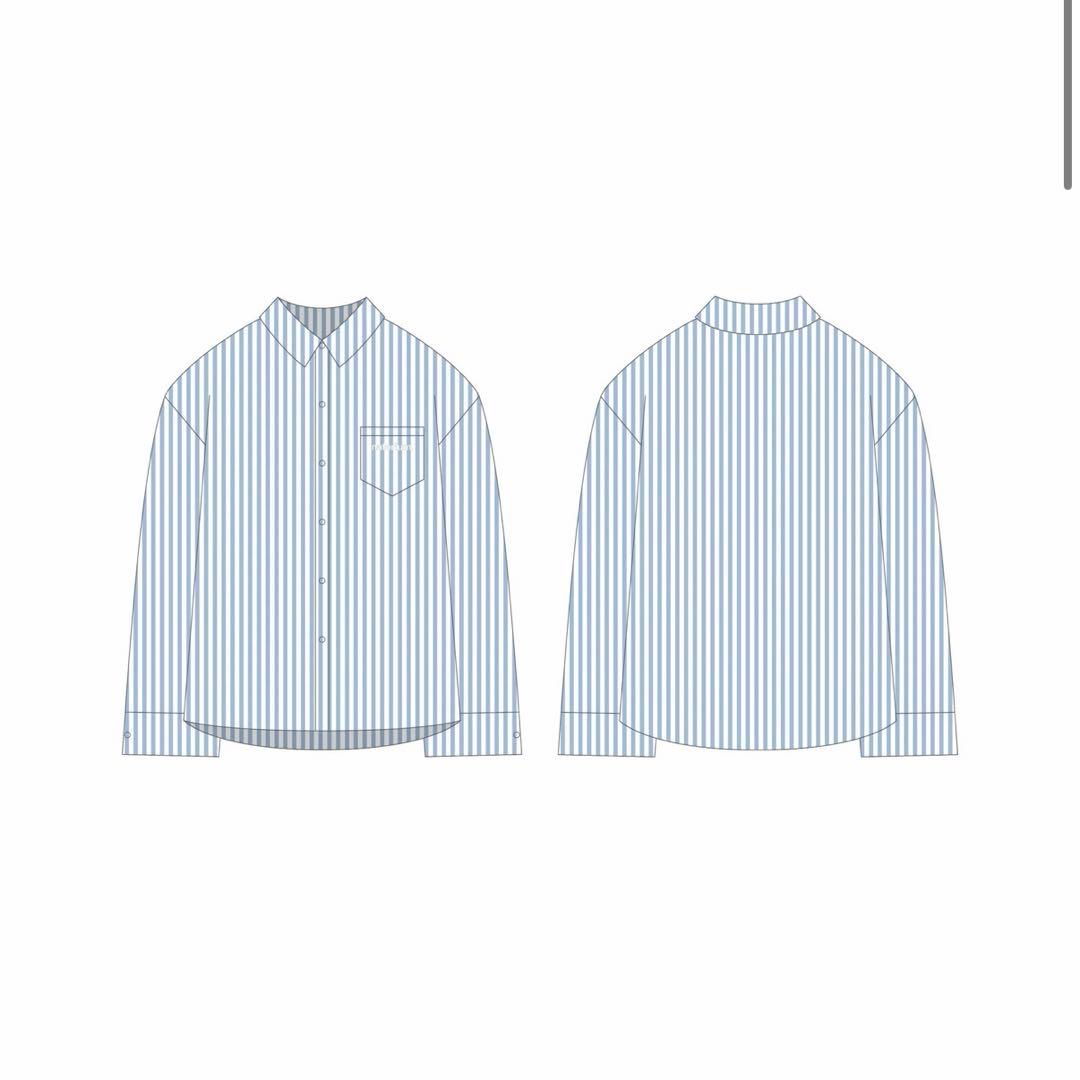 なとり　シャツ　natorium Stripe-shirt & Culottes