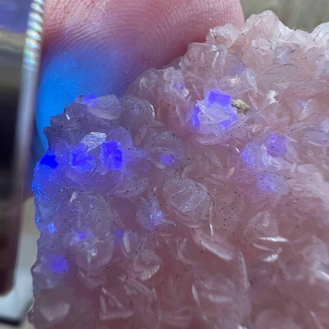 両面 ロードクロサイト フローライト 水晶 39 共生 鉱物 標本 原石