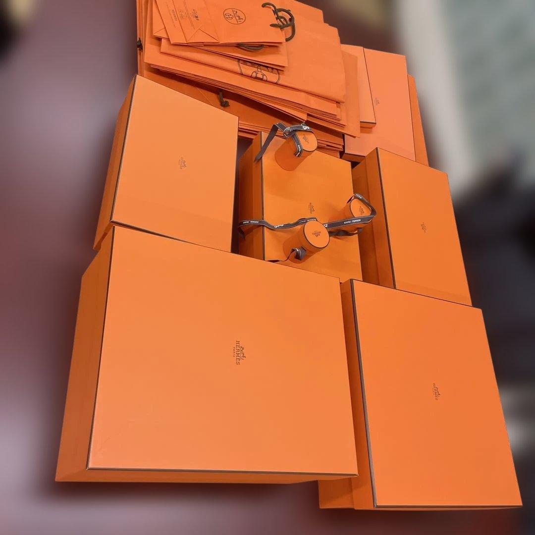 HERMES　エルメス　空箱　バーキン30一個，ガーデンパーティー30一個他多数