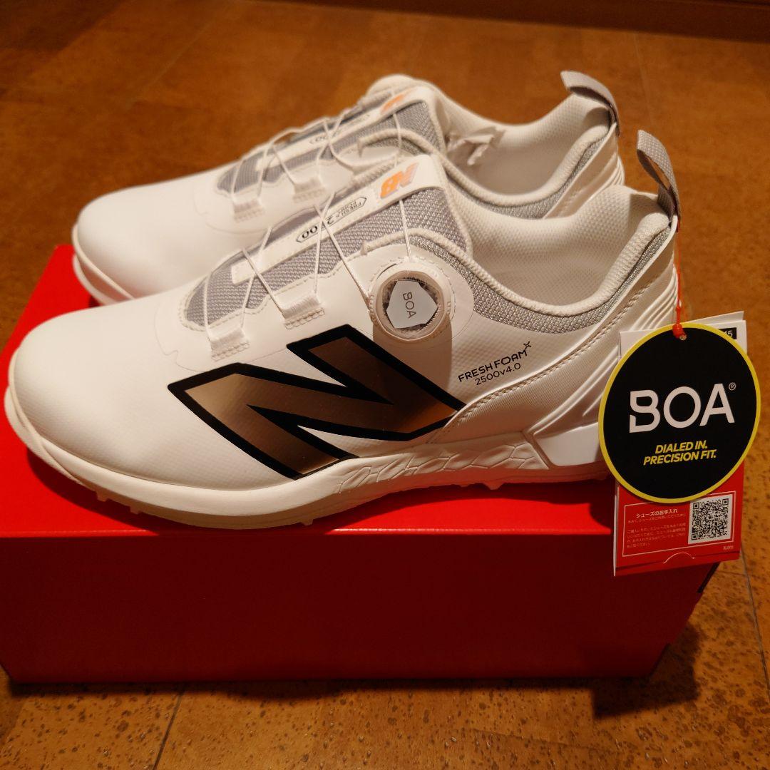 ひ-さん　new balance BOA ゴルフシューズ ホワイト