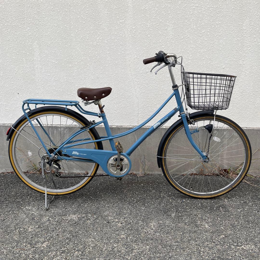 大阪　シティサイクル自転車　26インチ　6段変速　オートライト