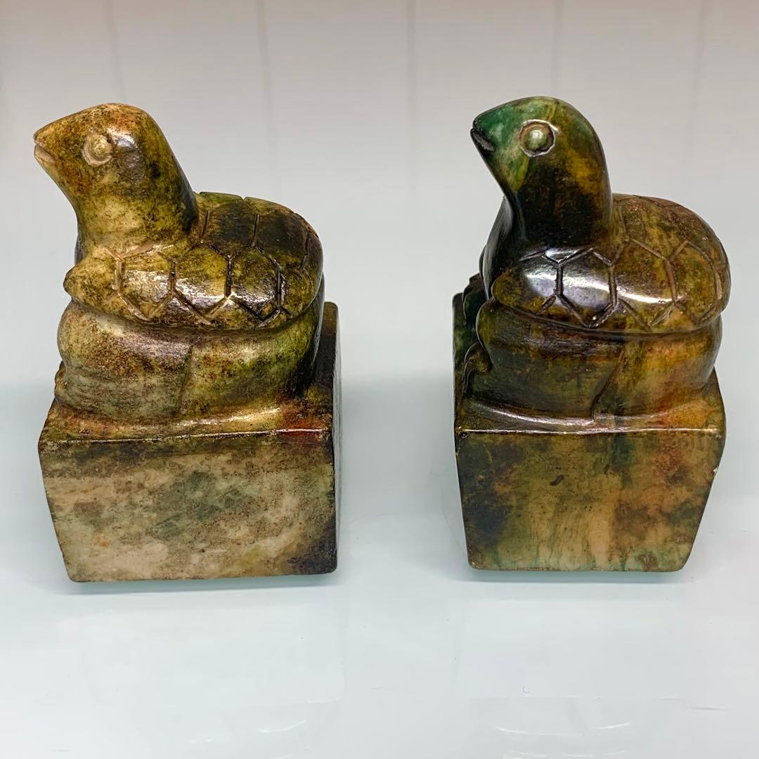 古代の印鑑　副葬品　印鑑　亀印　二重印鑑　アンティーク　2セット　骨董品