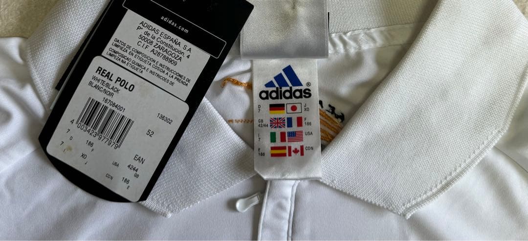 adidas レアルマドリード　ポロシャツ　ゲームシャツ　100周年