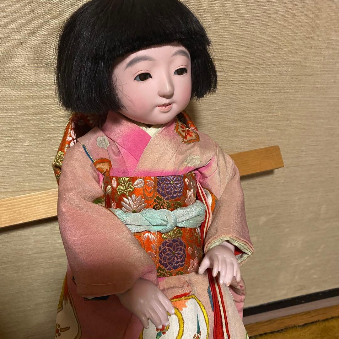 市松人形　希少　☆ほまれ人形☆　自由人形　４５ｃｍ　まつげ みつおれ　樫村瑞観？