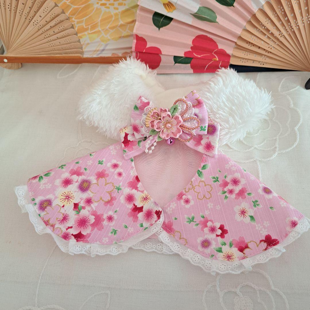 和風ケープ&ふわふわショールセット、わんちゃん猫ちゃん用