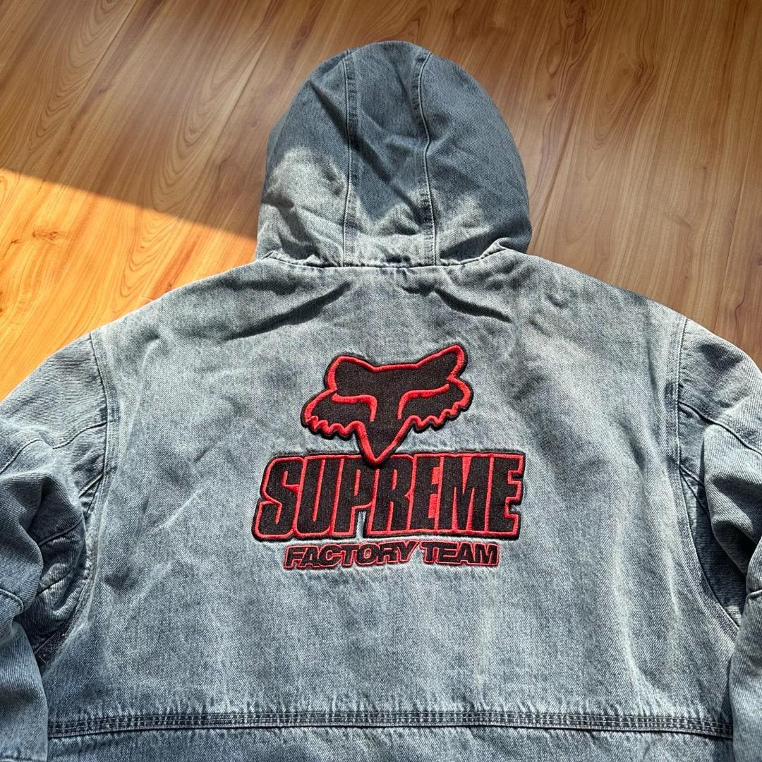SUPREME デニムジャケット フード付き