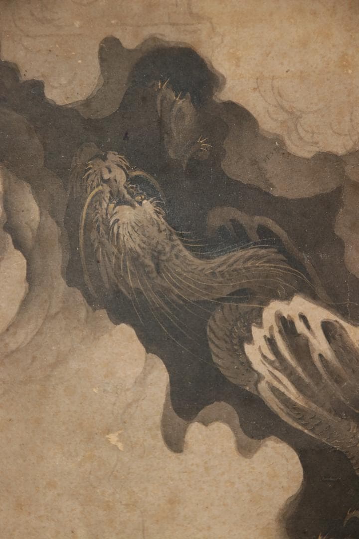 関蓑洲筆　富士越龍之図（江戸時代末～明治時代初）