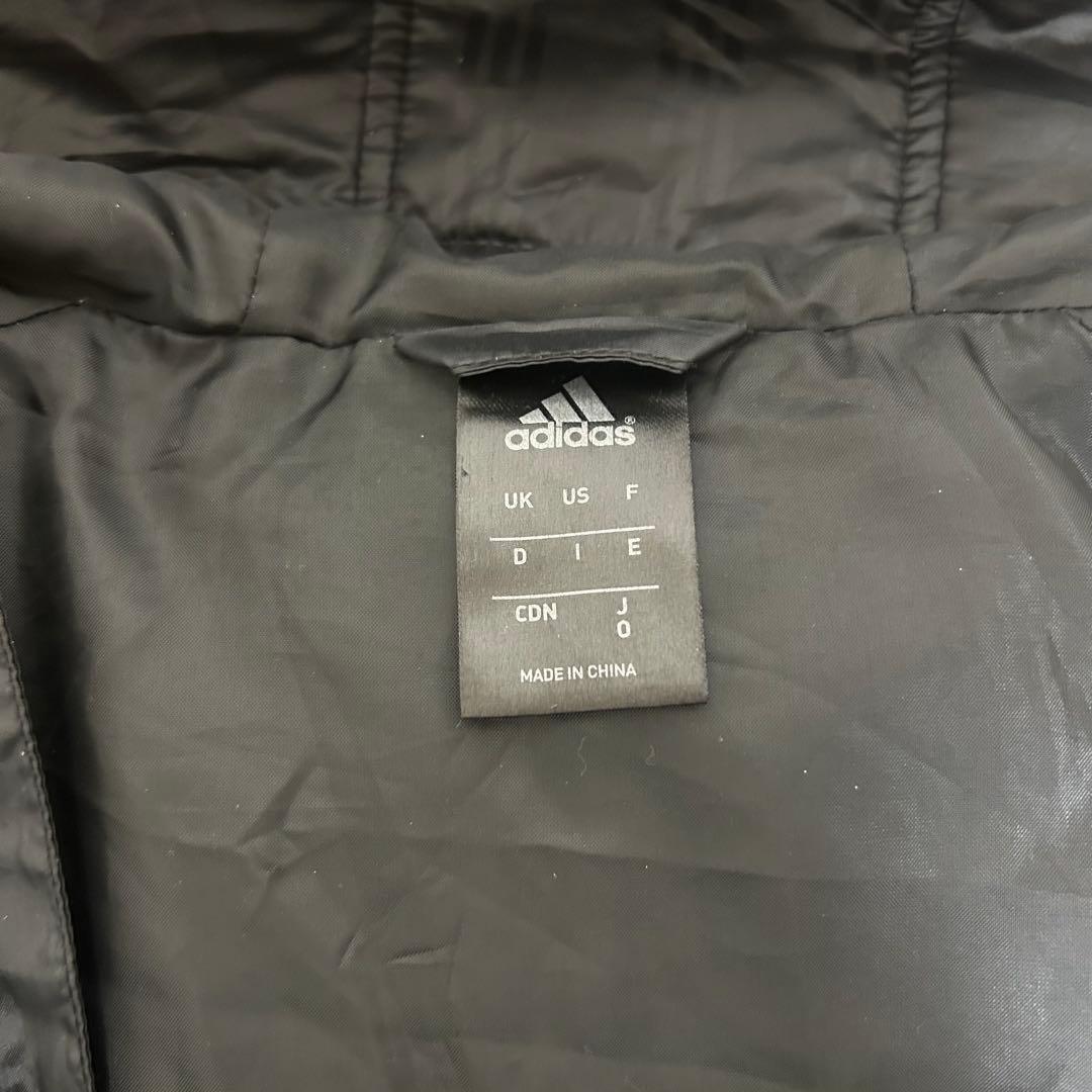 adidas ダウンコート XL Oサイズ ストライプ