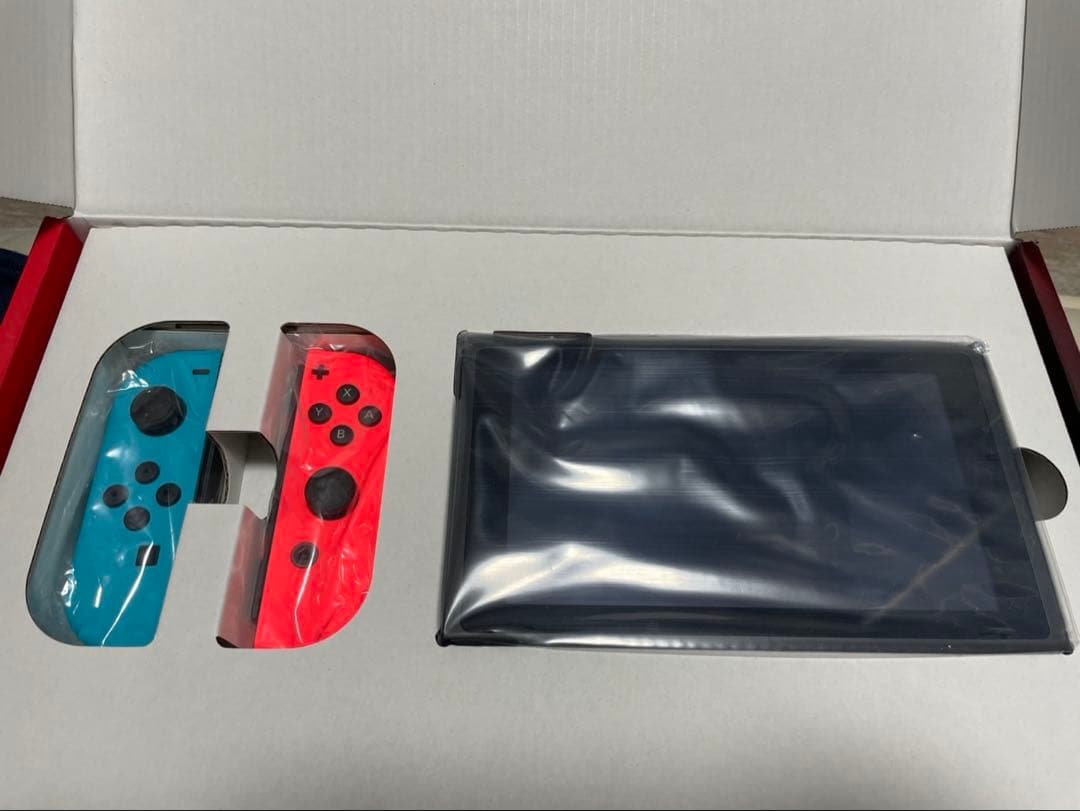 専用 Nintendo Switch 本体 Joy-con ネオンブルー /レ