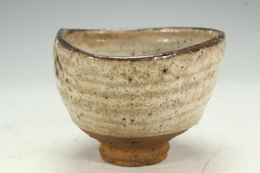 茶道具 古唐津 唐草の絵 沓茶碗 桂又三郎 書付(K-YC562)