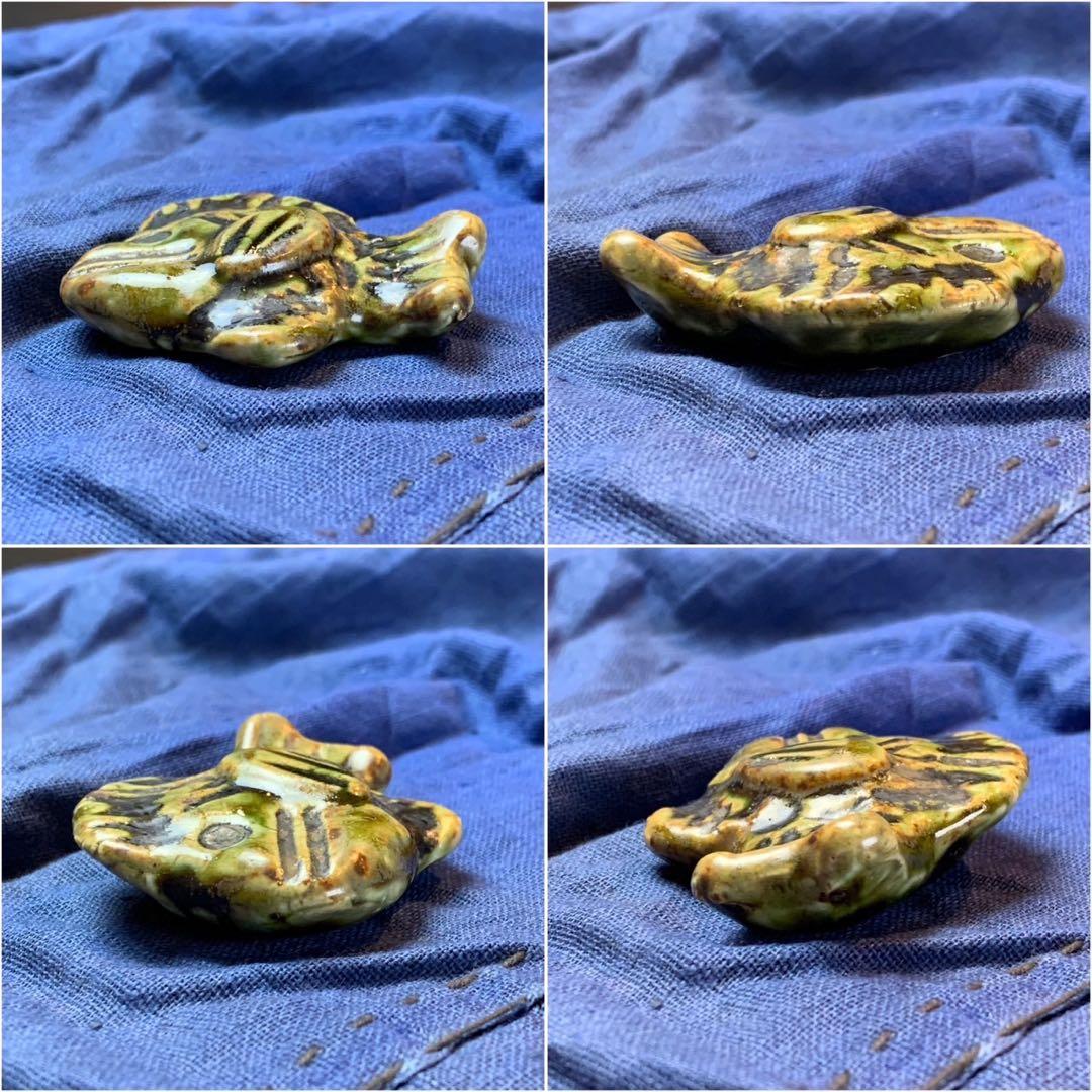 shuiyemikioです。魚　織部焼　箸置