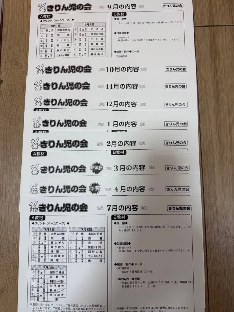 奨学社　新年長、年長　ホームワーク　完品