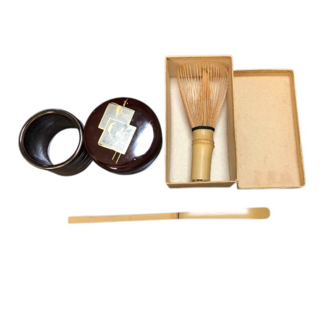 茶道具セット 陶器と木製 収納箱付き
