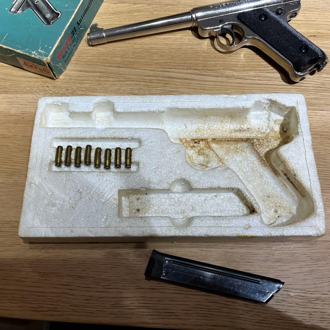ロ*ー様 CMC ルガー MK1 ターゲット 5-1/2インチ　金属製 モデルガ