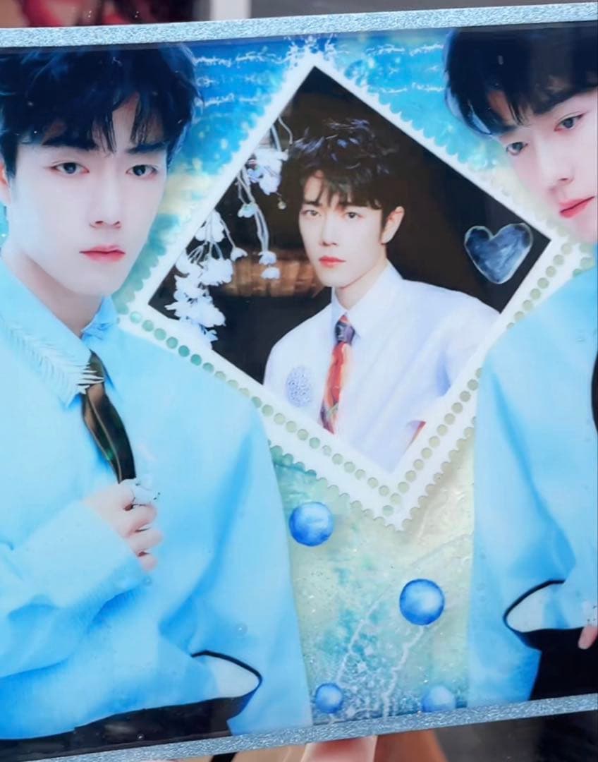 肖戦 新作 A5流砂アクリル特殊加工色纸 デザイン　6点セット❣️確認用❣️0110