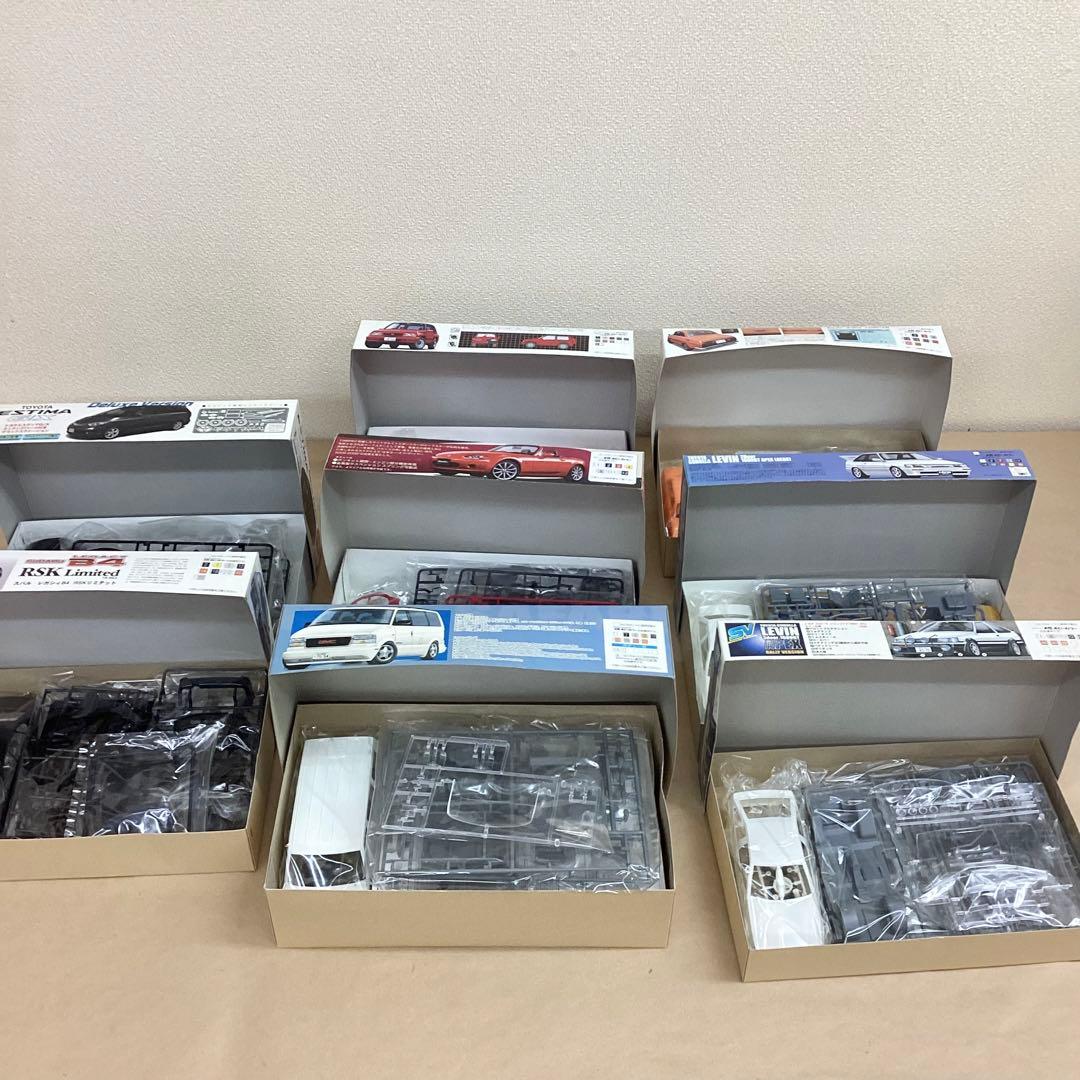 フジミ模型 1/24スケール 旧車・準旧車含むプラモ8個セット 未組立品