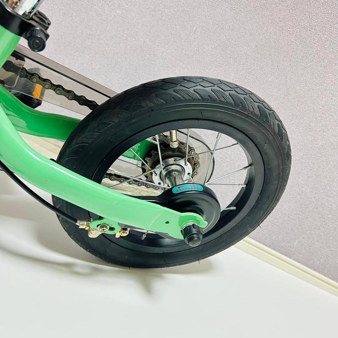 【ほぼ未使用】へんしんバイク2 エメラルドグリーン 緑 自転車 ストライダー
