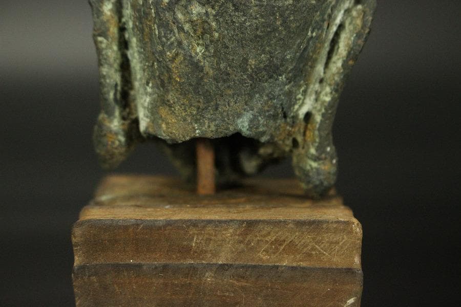 東南アジア美術 ガンダーラ 古銅 仏頭 高13.3cm(LC324)