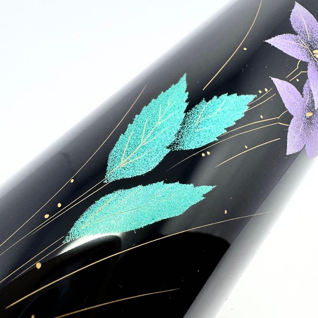 新品未使用 輪島塗 花瓶 水指 天然木 漆器 漆芸花器 伝統工芸 共箱 説明書
